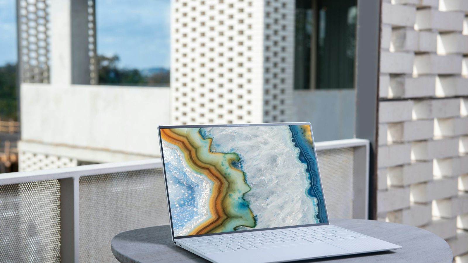 Technician laptop used for survey-driven network review and coverage analysis.